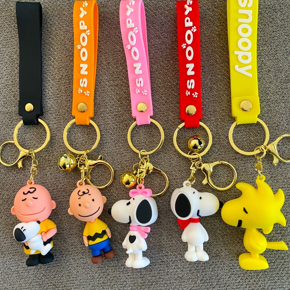 Snoopy Key Chain Silicone bundle of 5